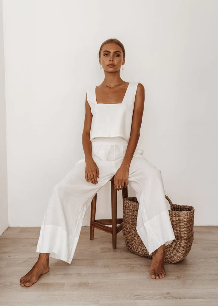 Ensemble deux pièces coton et lin "Izia"