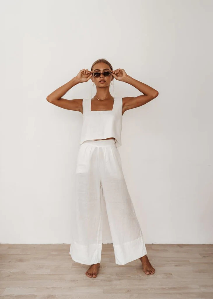 Ensemble deux pièces coton et lin "Izia"