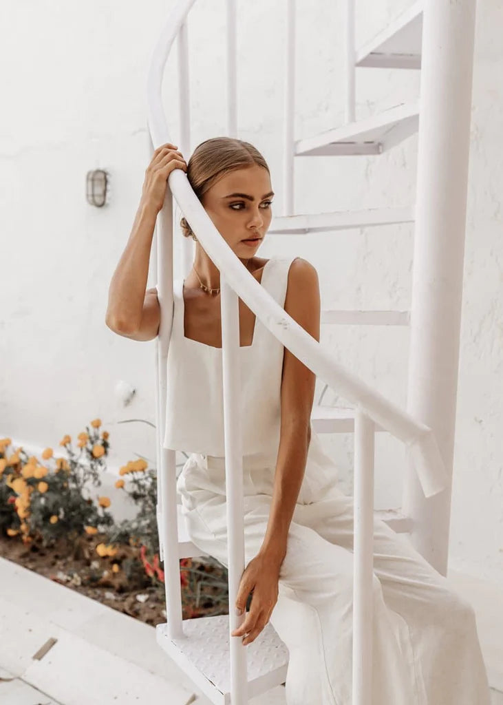 Ensemble deux pièces coton et lin "Izia"