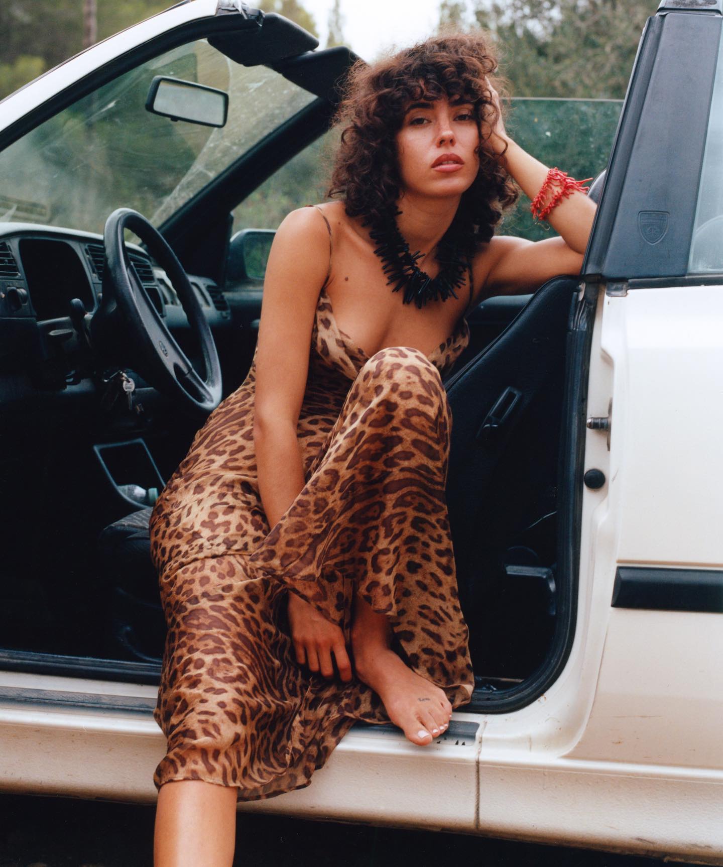 Robe longue léopard "Marisa"
