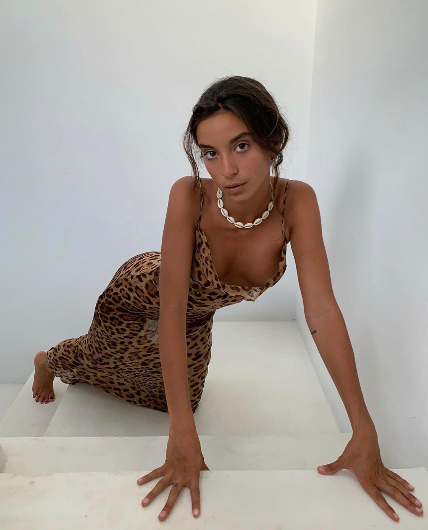 Robe longue léopard "Marisa"