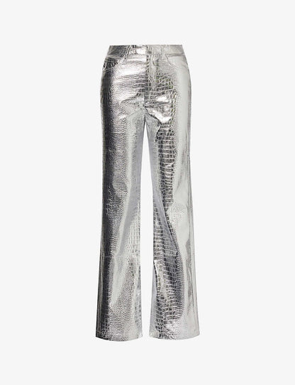 Pantalon texturé métallique "Linda"