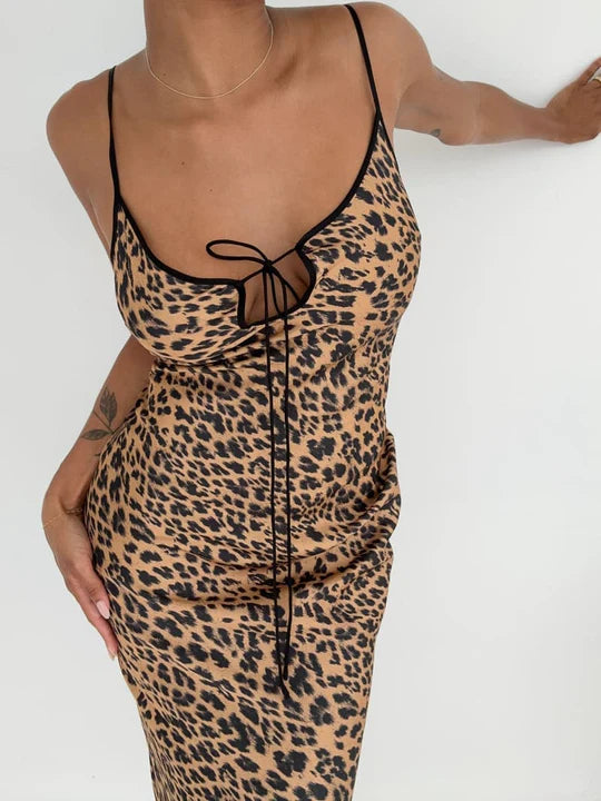 Robe leopard "Carène"