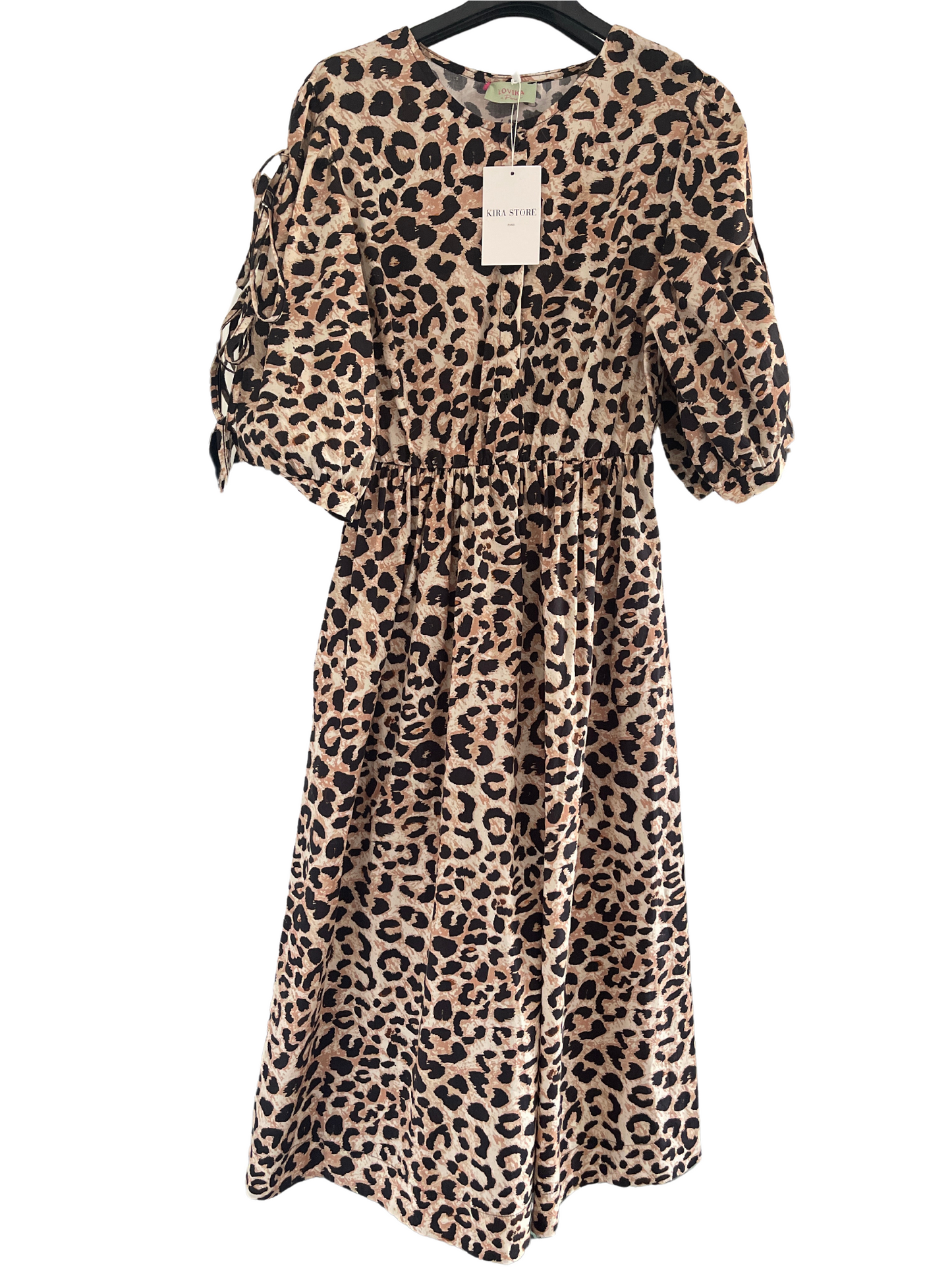 Robe longue léopard "Ebony"