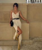 Load image into Gallery viewer, Robe longue maille côtelée &quot;Charlotte&quot;
