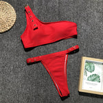 Load image into Gallery viewer, &quot;Ninon&quot; asymmetric two-piece swimsuit
